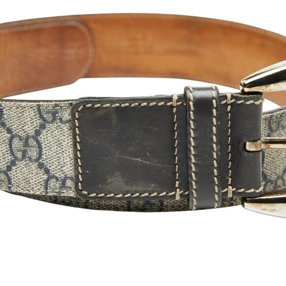 Gucci GG Supreme Belt 80 32 Beige Brown Leather main image 9